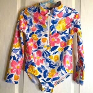 Carters floral rashguard one-piece swimsuit